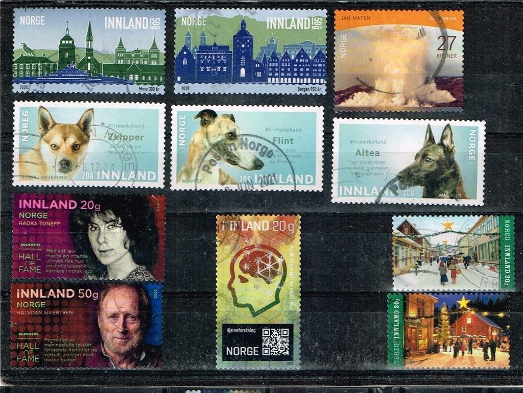 Timbres-poste de Norvège - K 5516 - divers 2020, Timbres & Monnaies, Timbres | Europe | Scandinavie, Envoi, Norvège, Affranchi