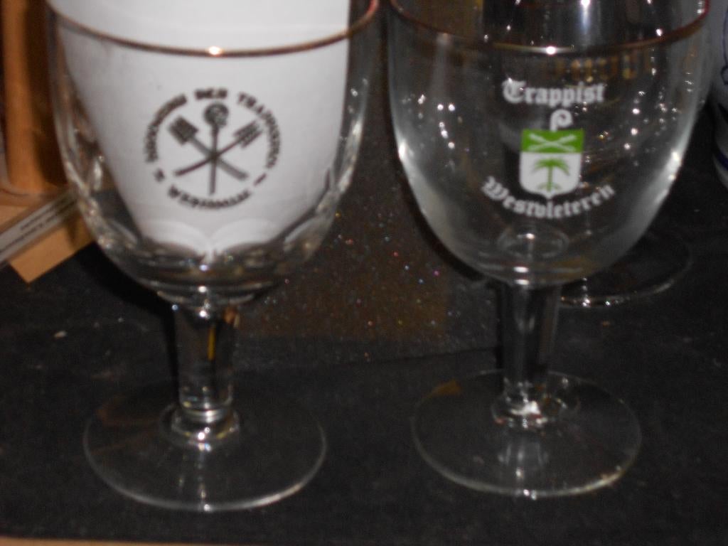 Bierglazen .Westmalle .Westvleteren. D 154, Ophalen of Verzenden, Zo goed als nieuw, Glas of Glazen, Overige merken
