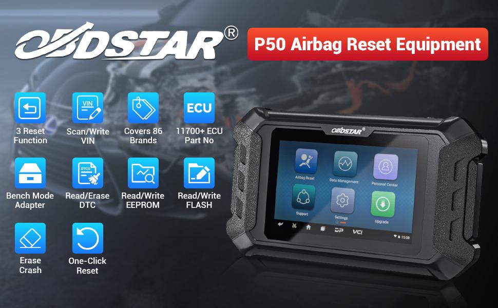 Obdstar P50 Airbag Reset crashdata fix, Auto diversen, Autogereedschap, Nieuw, Ophalen of Verzenden