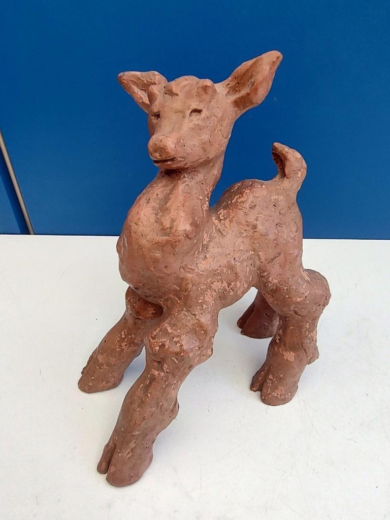 Beeld terracotta hert, Verzenden