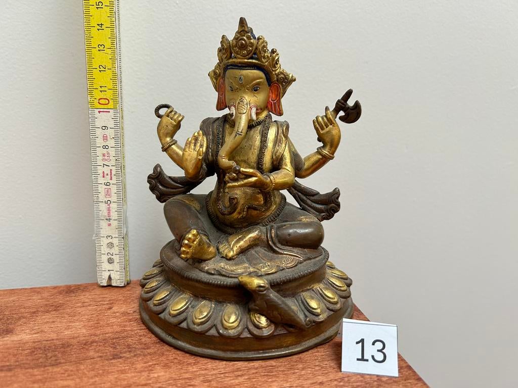 Ganesh - bronzen beeld - 13, Antiek en Kunst, Ophalen of Verzenden