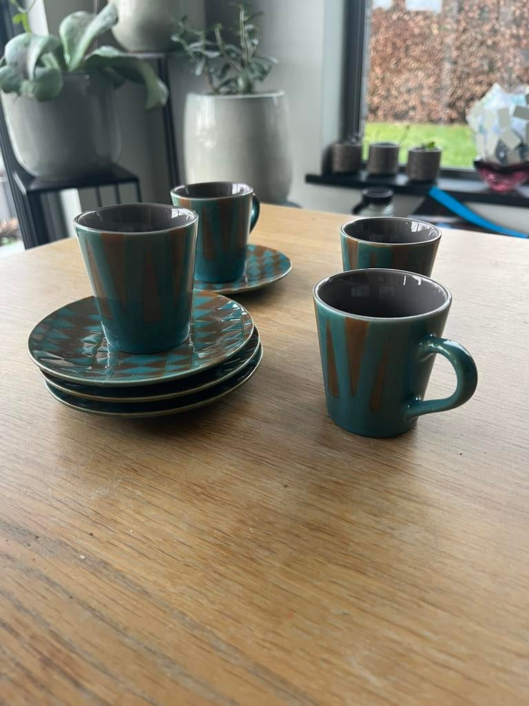 Pomax expresso kopjes, Ophalen of Verzenden, Zo goed als nieuw, Aardewerk, Kop(pen) en/of Schotel(s)