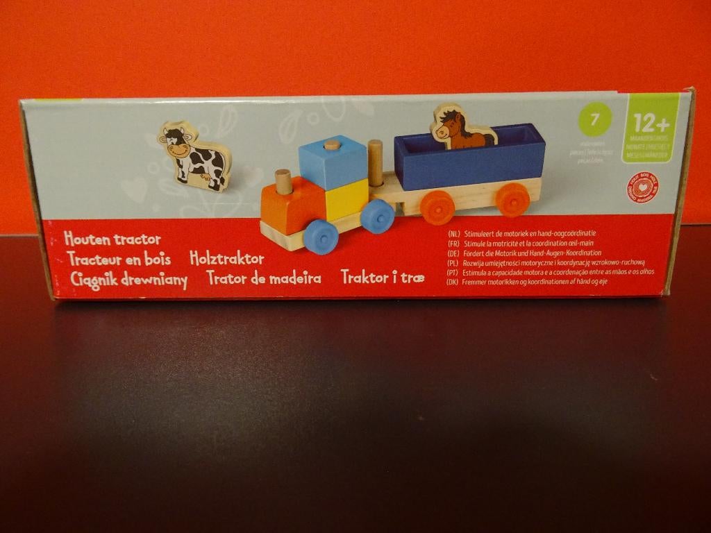 Speelgoed Houten Traktor met Diertjes, Kinderen en Baby's, Ophalen, Nieuw