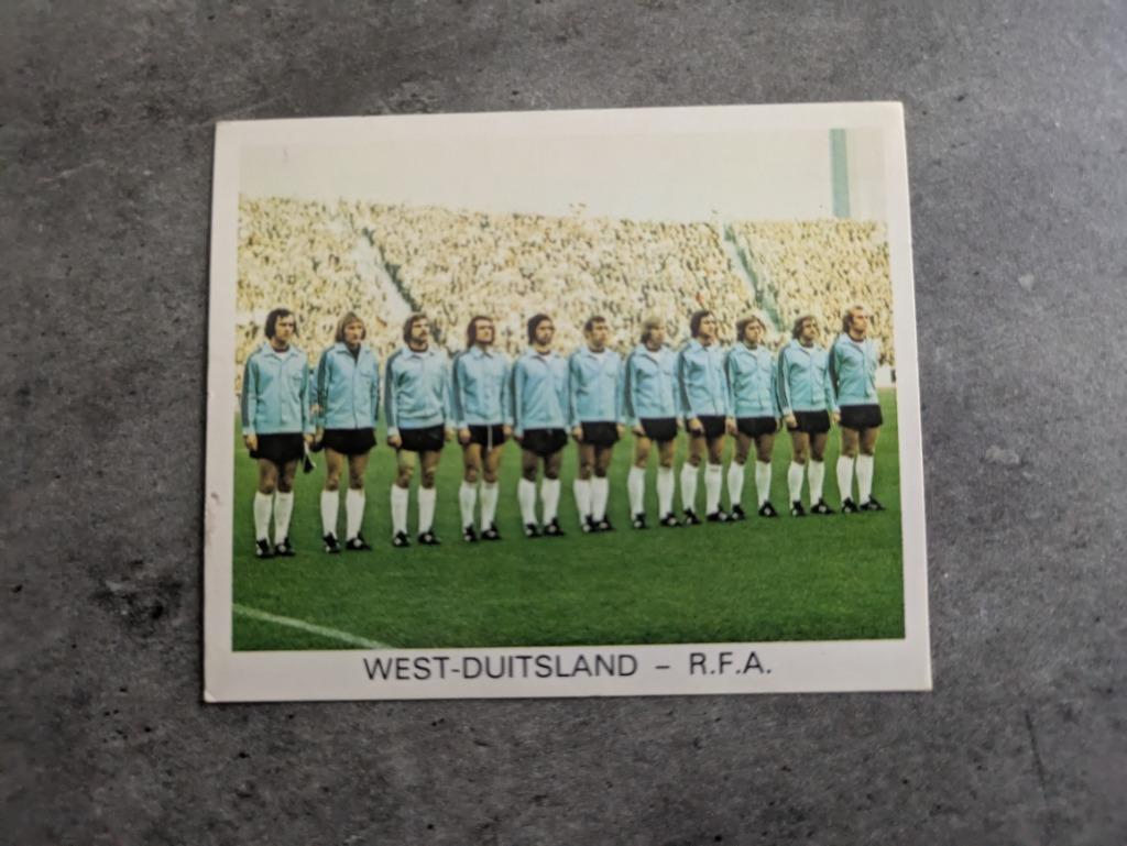 RIZLA WORLD CUP 1974 TEAM W.DUITSLAND KAART PRENT, Verzenden, Zo goed als nieuw