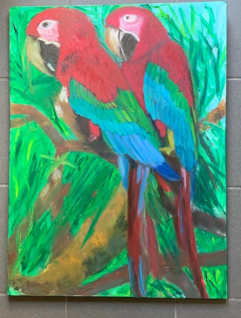 Schilderij olie art 60x80 cm, Antiek en Kunst, Ophalen of Verzenden