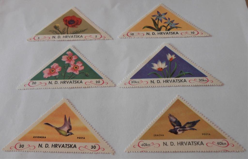 12 oude zegels - Kroatië N.D. HRVATSKA, Ophalen of Verzenden, Nieuw