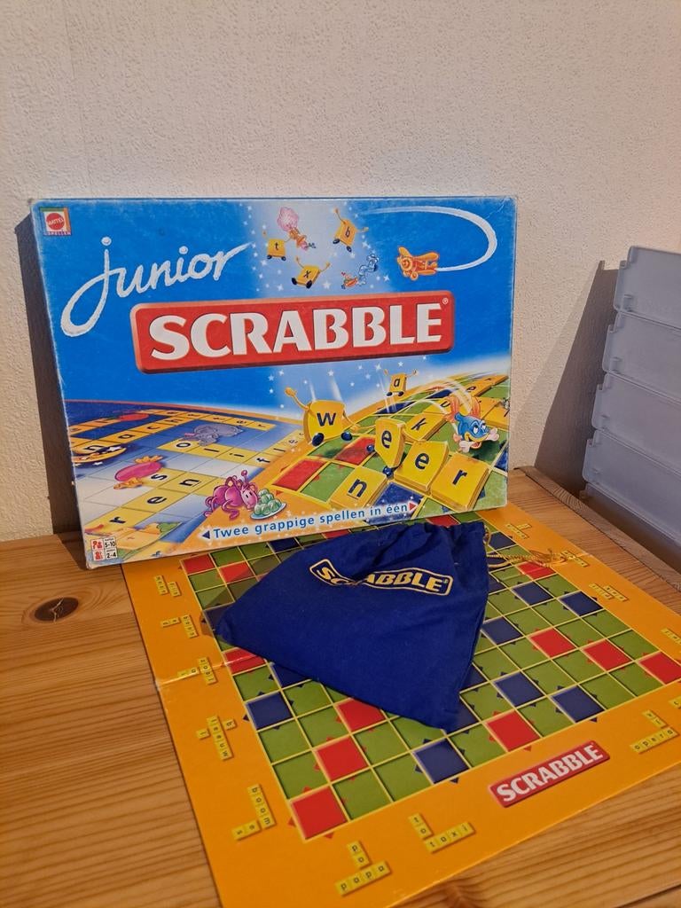 Scrabble voor de allerkleinsten, Drie of vier spelers, Ophalen, Zo goed als nieuw, Mattel games