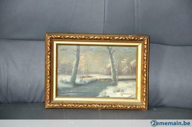hst cadre doré ruisseau en hiver