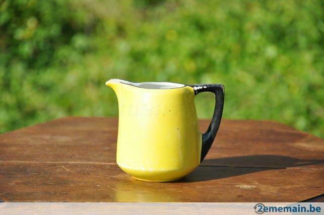 pot au lait faience Maastricht jaune et noir, Enlèvement ou Envoi
