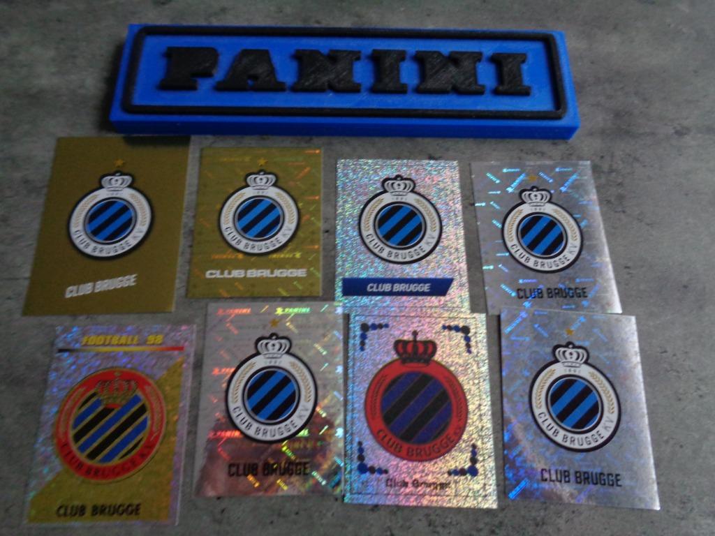 PANINI VOETBAL STICKERS club Brugge FOOTBALL 8x   , Hobby en Vrije tijd, Stickers en Plaatjes, Ophalen of Verzenden