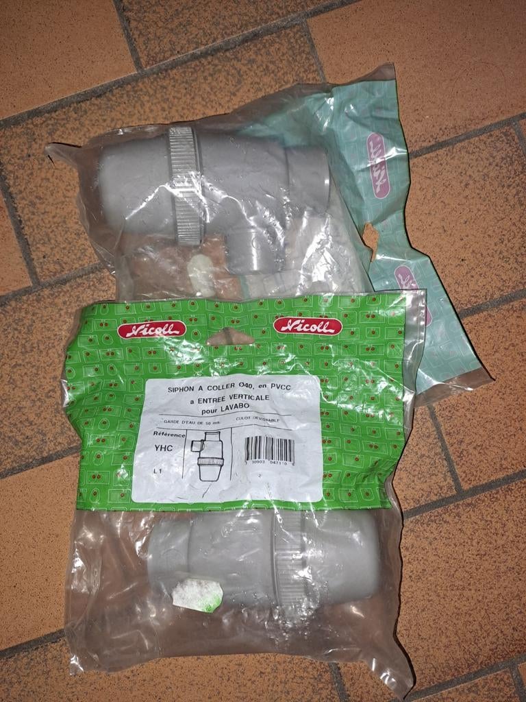 Sifons (2) om verticaal te plakken O40cm, Nieuw