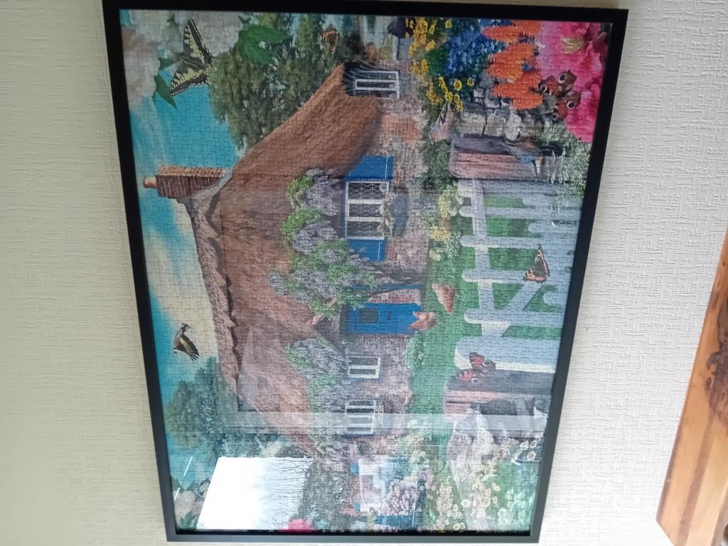 Puzzel in kader lengte 83 cm, breedte 62 cm, Ophalen