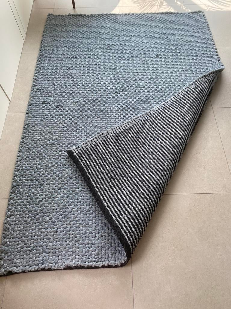 Tapis bleu Maison du monde, Ophalen, Gebruikt, 100 tot 150 cm, Blauw