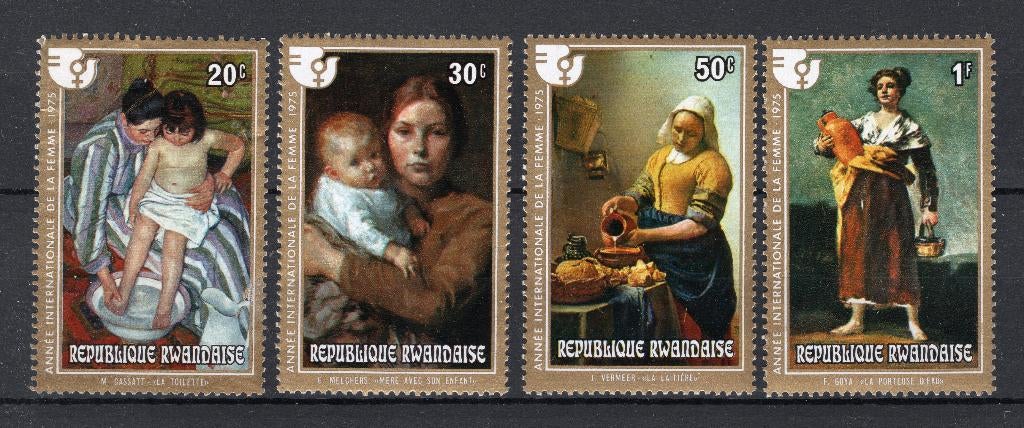 RWANDA 662/665 MNH 1975, Postzegels en Munten, Ophalen of Verzenden, Postfris, Postfris