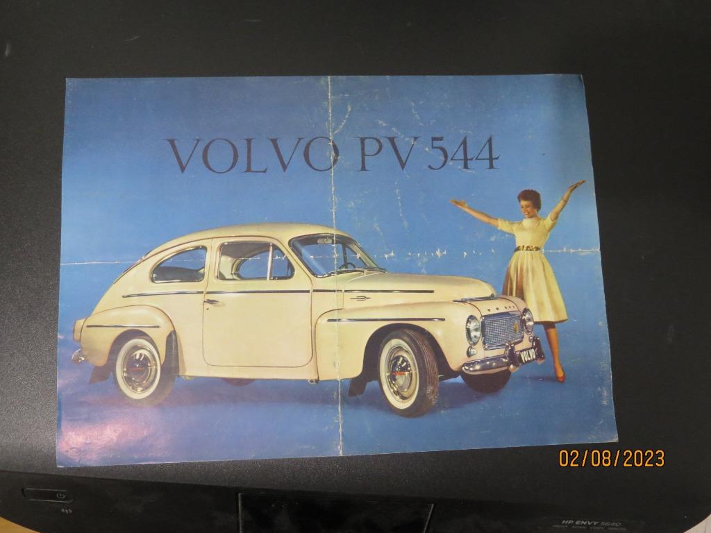 VOLVO PV 544  DEPLIANT, Envoi, Volvo