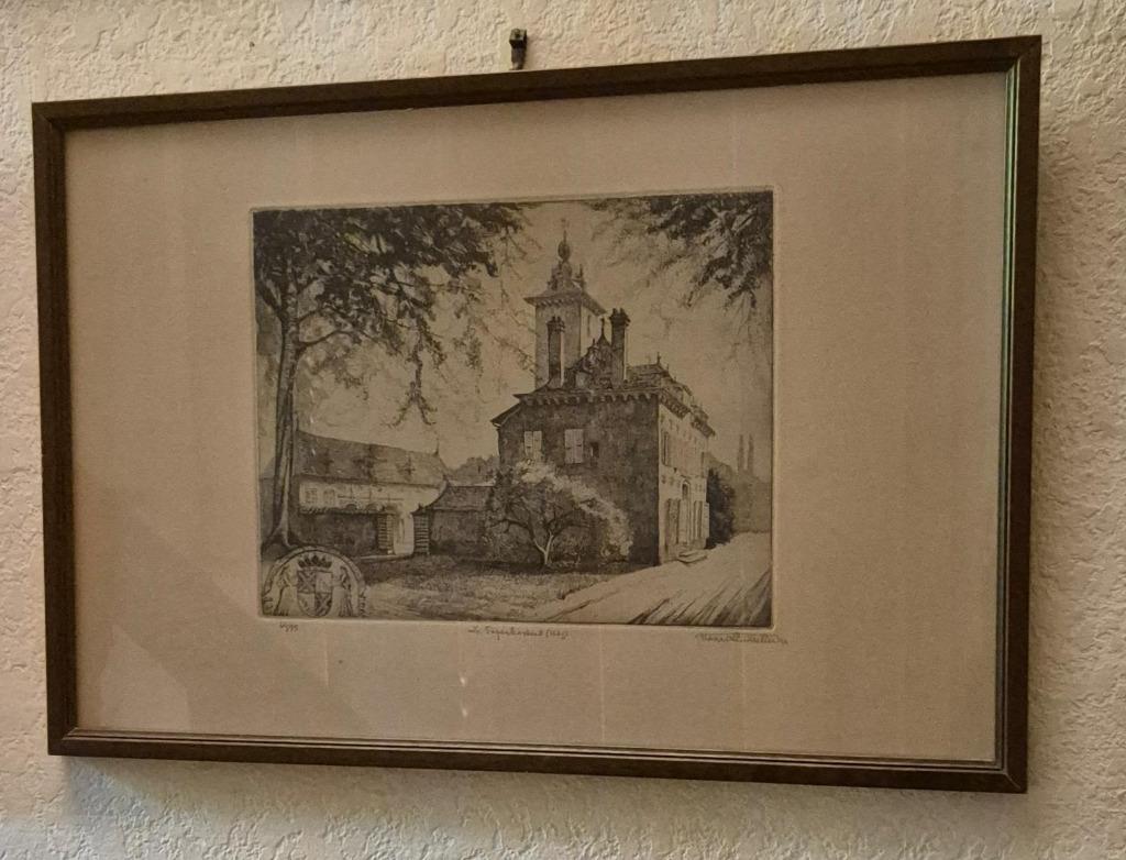 Gravure d' Henri Quittelier "Papenkasteel" 1691 - 64/65, Antiquités & Art, Enlèvement ou Envoi