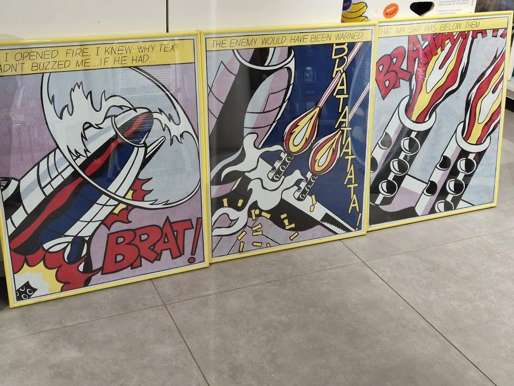 As I Opened Fire ,  PopArt Offset Prints Roy Lichtenstein, Enlèvement ou Envoi