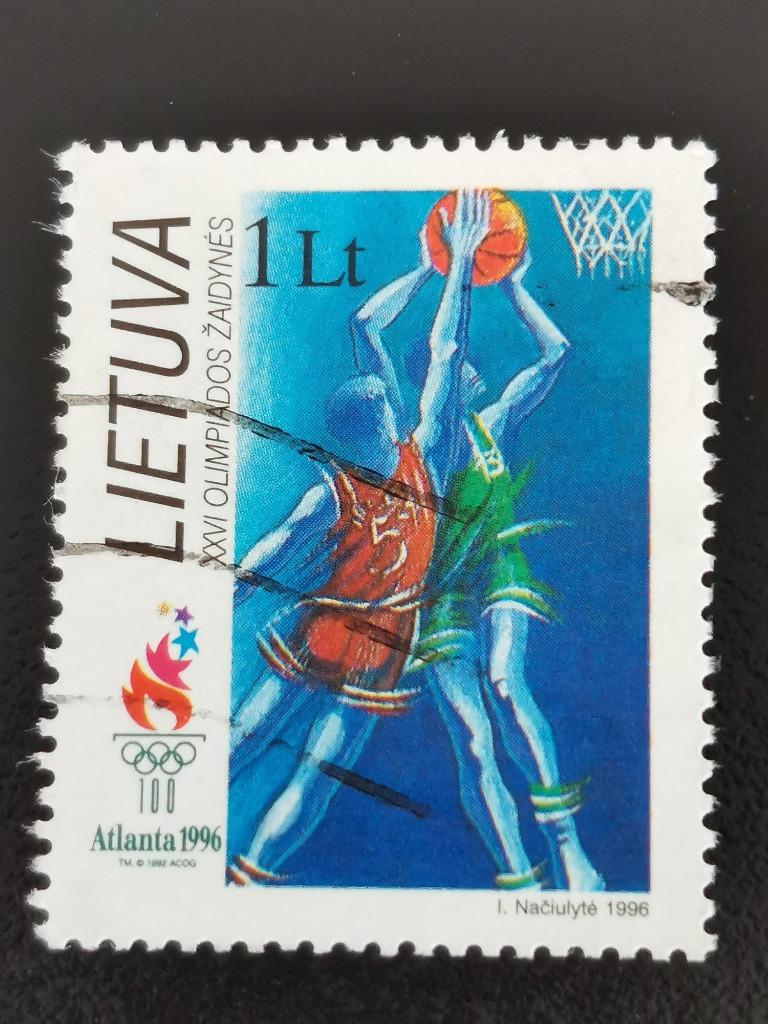 Litouwen 1996 - sport - basketbal, Ophalen of Verzenden, Overige landen, Gestempeld