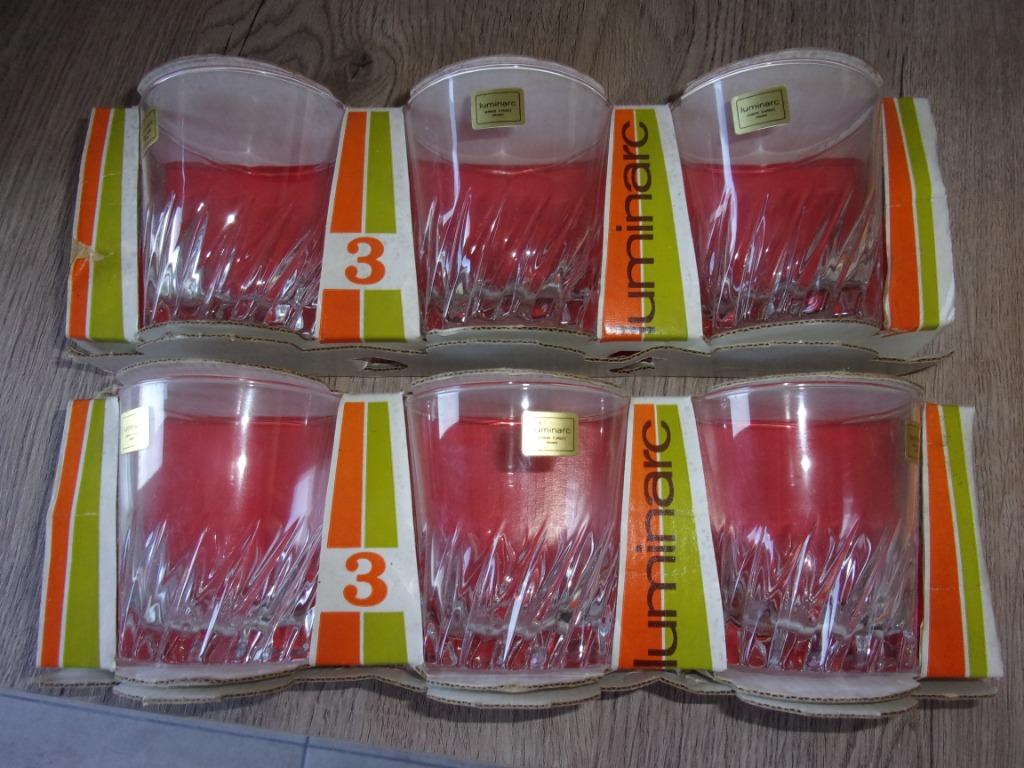 lot de 6 verres Flamenco de Luminarc NEUFS, Enlèvement ou Envoi, Neuf, Verre, Verre ou Verres