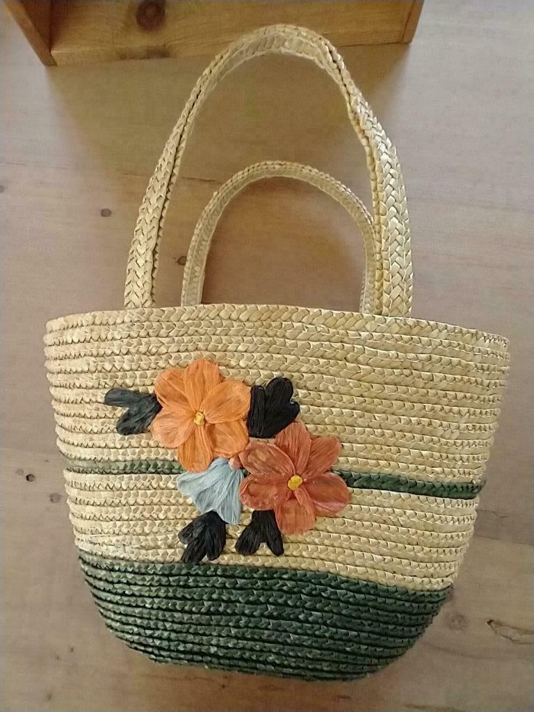 * 6 rieten tassen, Handtassen en Accessoires, Tassen | Damestassen, Nieuw, Overige typen, Overige kleuren, Ophalen of Verzenden