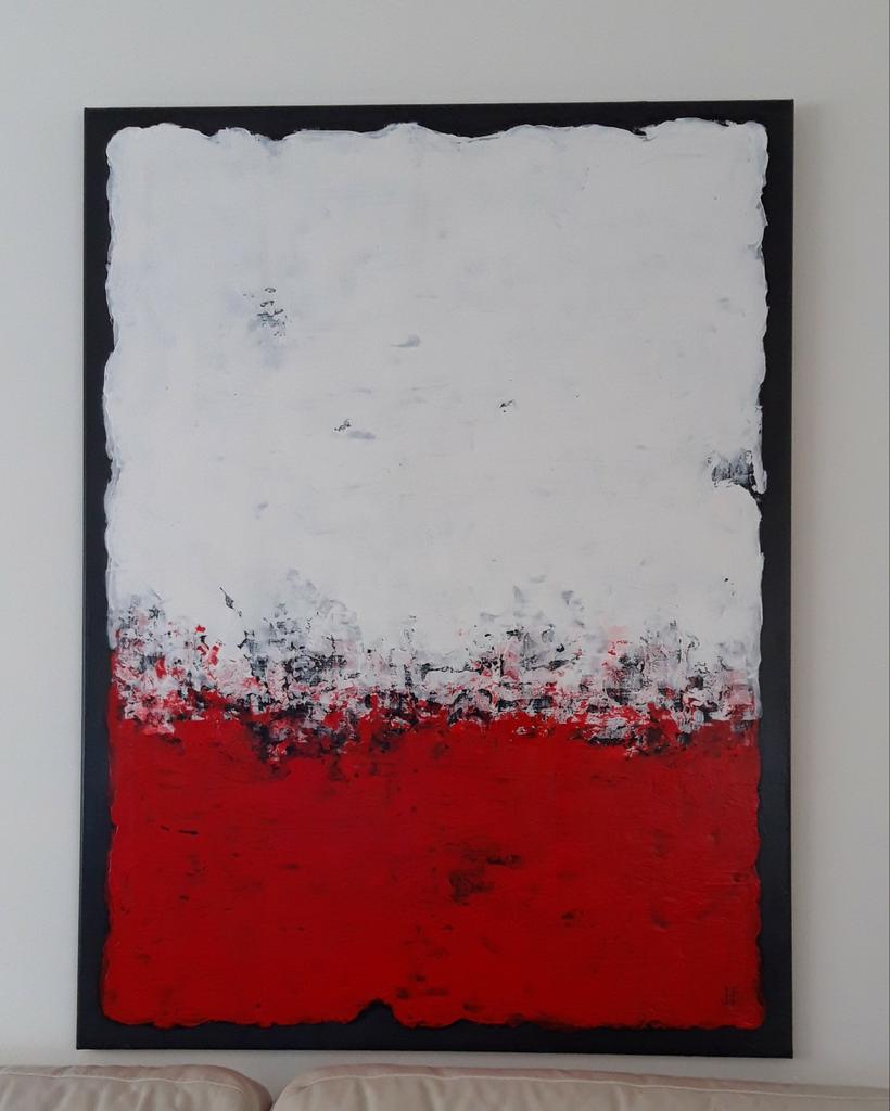 modern schilderij acryl op doek, Enlèvement
