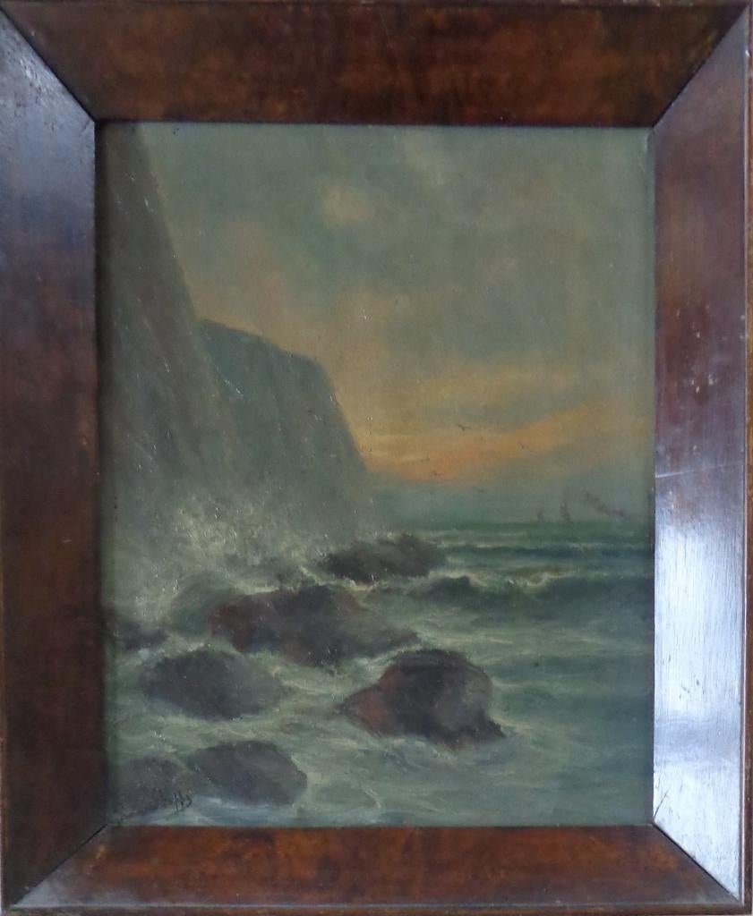 ROMAIN STEPPE / SOIR D'AUTOMNE / OLIEVERF / 61x51cm / KADER, Antiek en Kunst, Ophalen of Verzenden