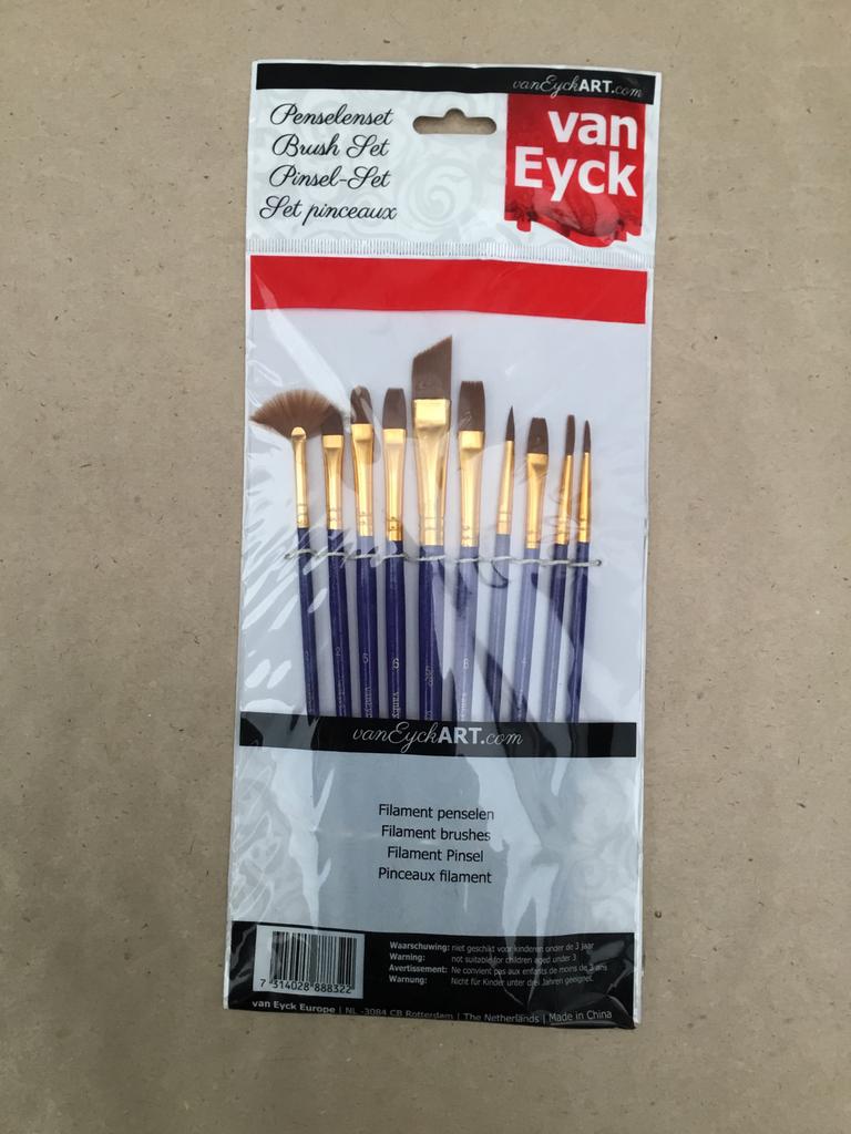 Van Eyck penselenset filament penselen, Ophalen of Verzenden, Nieuw, Penseel of Kwast