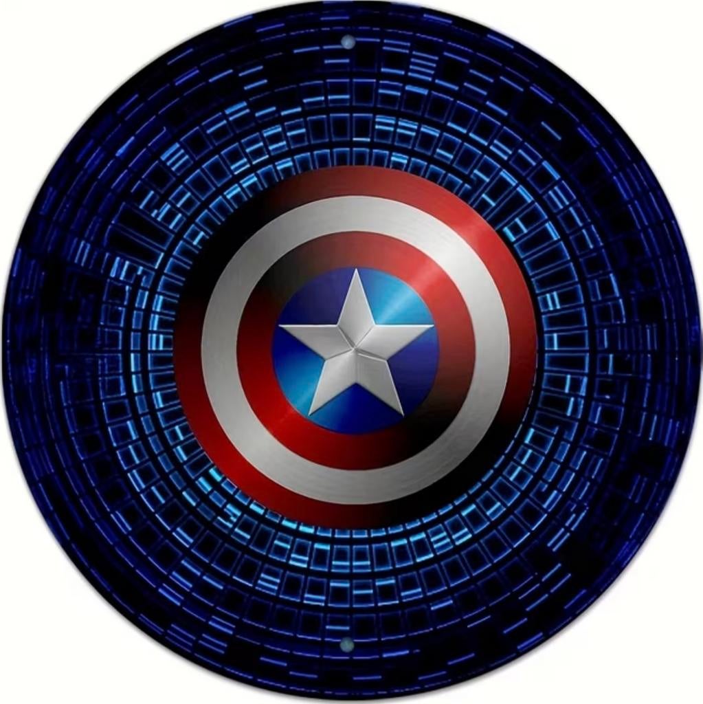 Panneau en métal Marvel Captain America - Vintage Man Cave, Enlèvement ou Envoi, Comme neuf, Panneau publicitaire