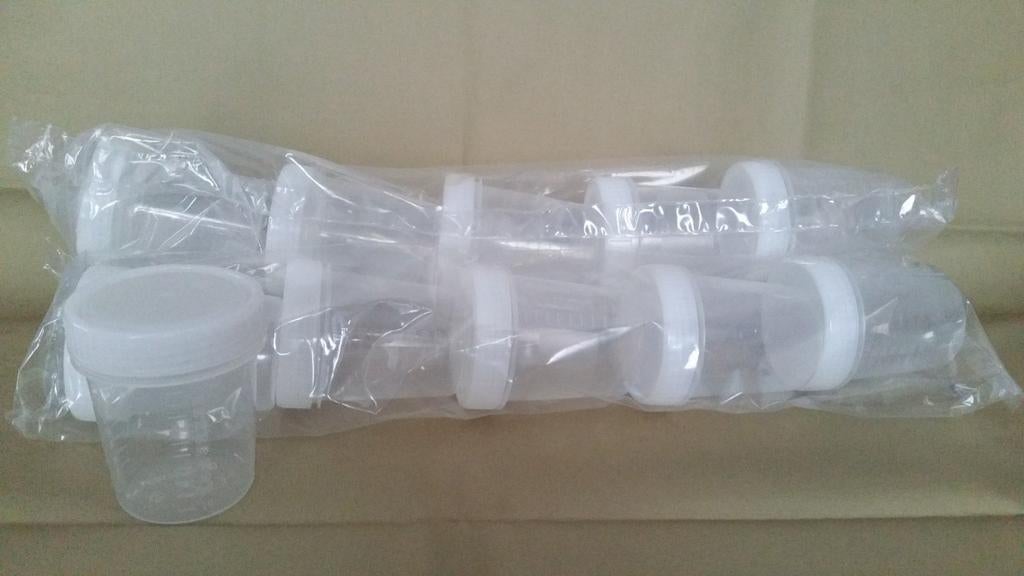 Plastic PP potjes met wit schroefdeksel, Ophalen, Nieuw