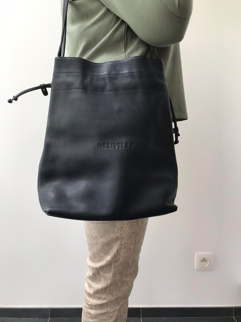 Sac bandoulière de marque Neuville, Enlèvement ou Envoi, Utilisé, Noir, Cuir