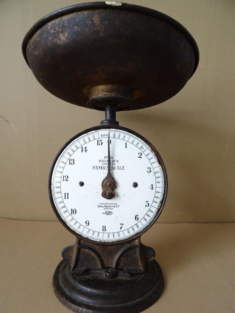Antieke weegschaal Salter’s Improved Family Scale No 50 1900, Ophalen of Verzenden