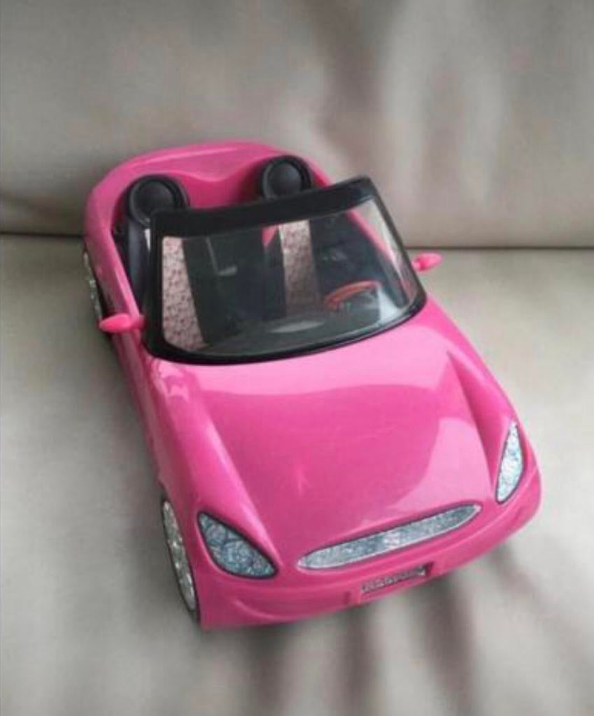 Roze cabrio auto Barbie, Ophalen of Verzenden, Zo goed als nieuw, Accessoires