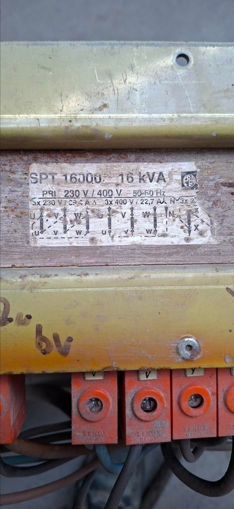 Transformator 230/400v omkeerbaar Erea spt16000, Enlèvement, Utilisé