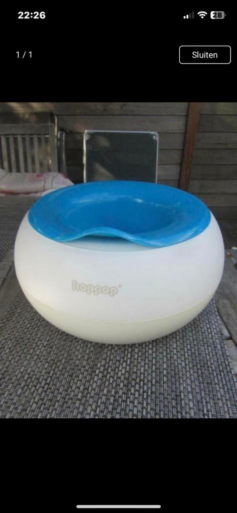 Hippop plaspotje blauw, Ophalen of Verzenden, Gebruikt