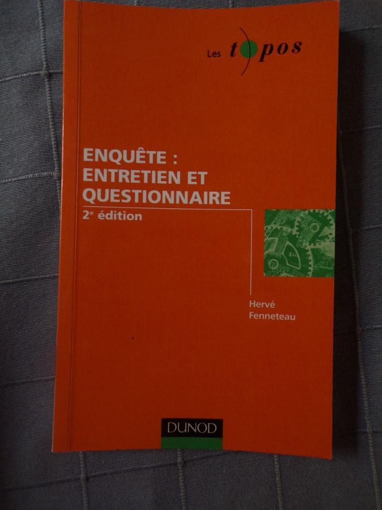 Enquête :  entretien et questionnaire, Enlèvement ou Envoi, Comme neuf, Enseignement supérieur