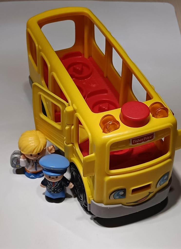 Fischer price Little People gele schoolbus, Ophalen of Verzenden, Zo goed als nieuw