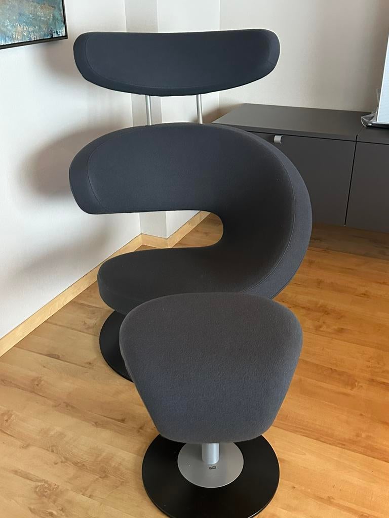 Design relaxzetel Stokke met bijhorende voetbank, Maison & Meubles, Enlèvement, Comme neuf