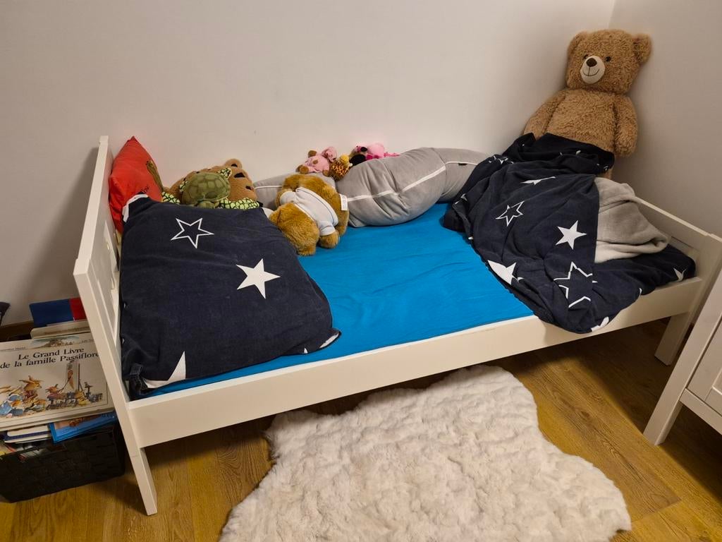 IKEA Kritter kinderbed 70x160 met boxspring en matras, Gebruikt, 70 tot 85 cm, 140 tot 160 cm, Ophalen