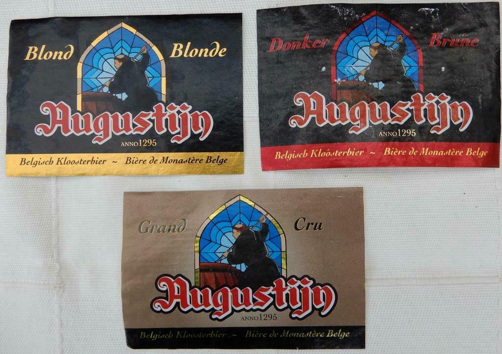 Bieretiket Augustijn Brouwerij Van Steenberge (g6), Verzamelen, Ophalen of Verzenden, Gebruikt, Overige typen, Overige merken