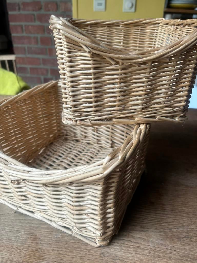 PANIERS RANGEMENT OSIER, Maison & Meubles, Utilisé, Osier