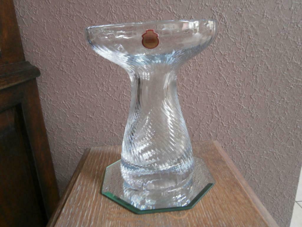 Prachtige mondgeblazen kristallen designvaas., Ophalen of Verzenden