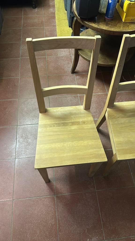 4 40e houten stoelen, Ophalen, Zo goed als nieuw, Hout