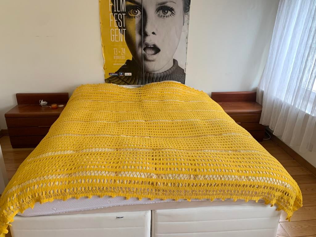 Couvre-lit au crochet jaune, Enlèvement ou Envoi, Comme neuf