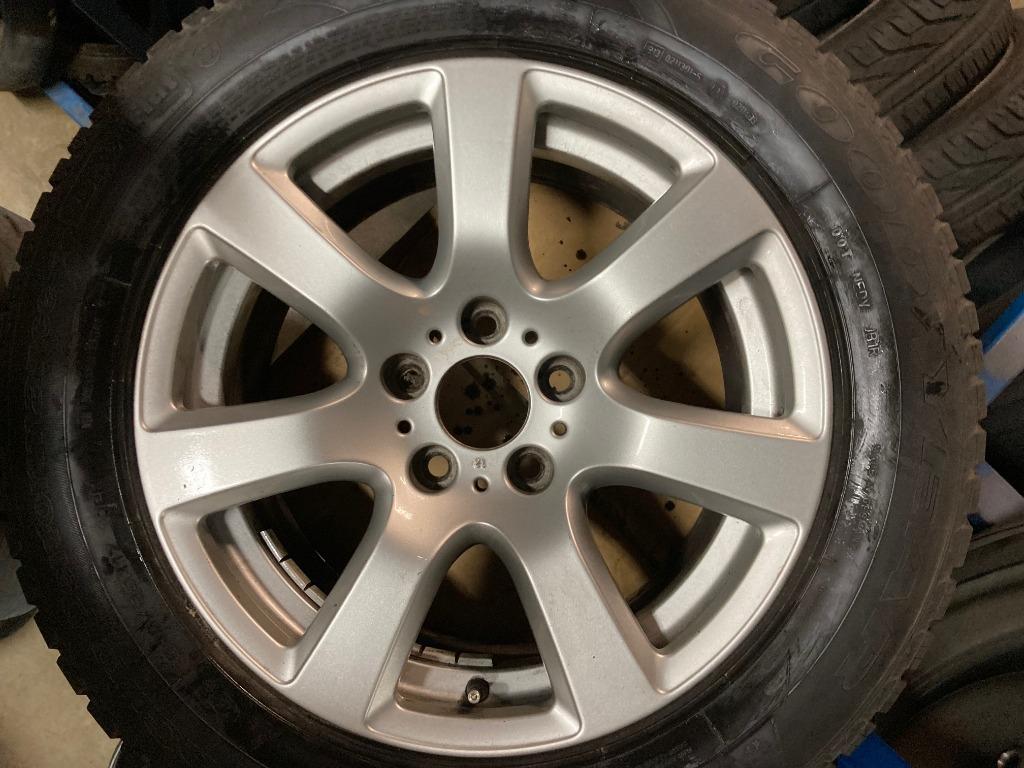 4 jantes alu (5x120) + pneus hiver pour BMW, Enlèvement