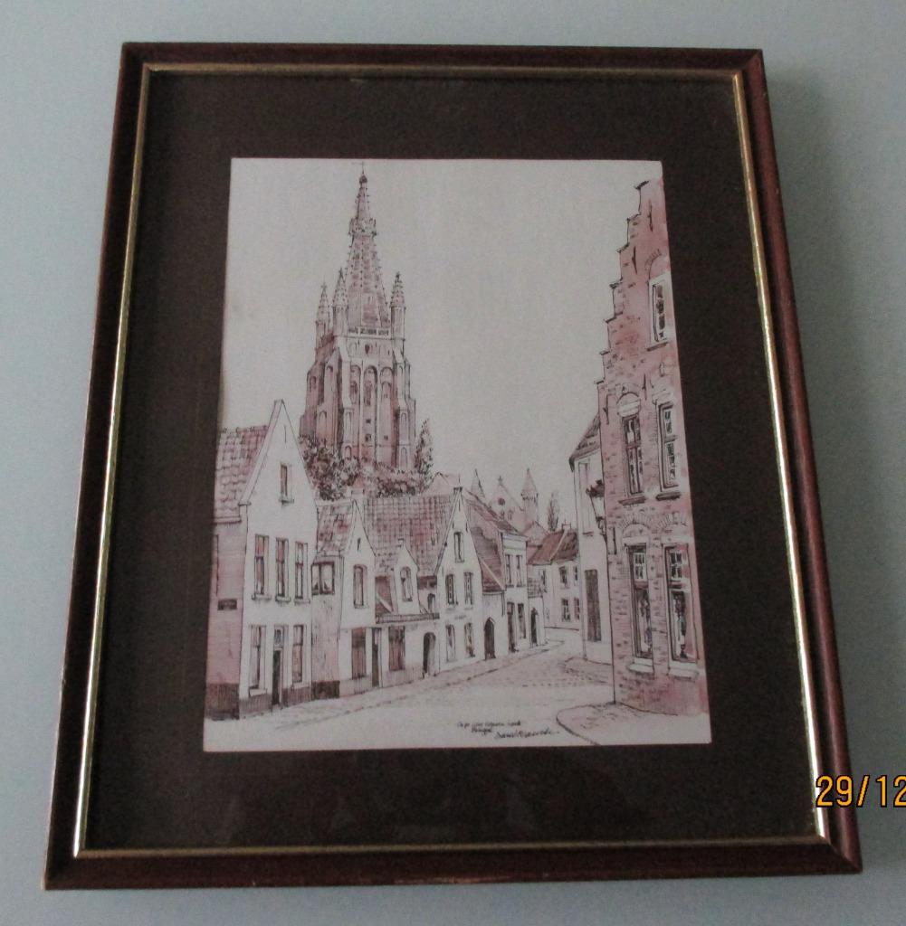 Gekleurde Ets - Brugge-Onze Lieve Vrouwen Kerk-David Peacock, Enlèvement ou Envoi