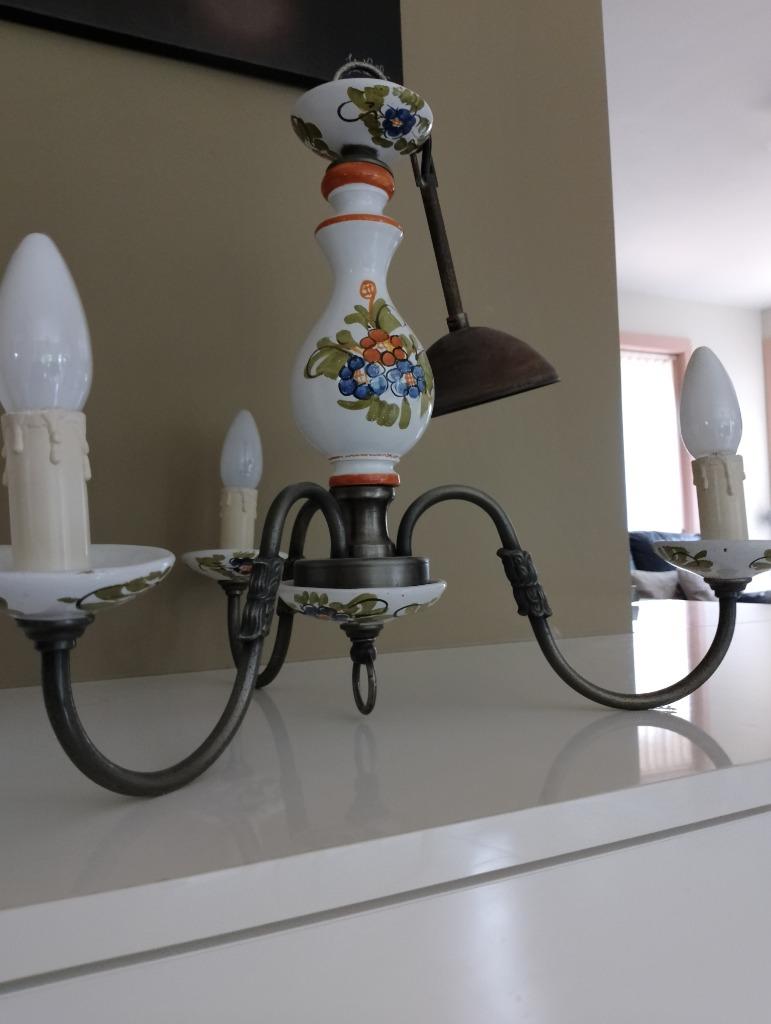 Lustre ancien en porcelaine, Enlèvement ou Envoi, Comme neuf, Autres matériaux, Antieke porseleinen luster