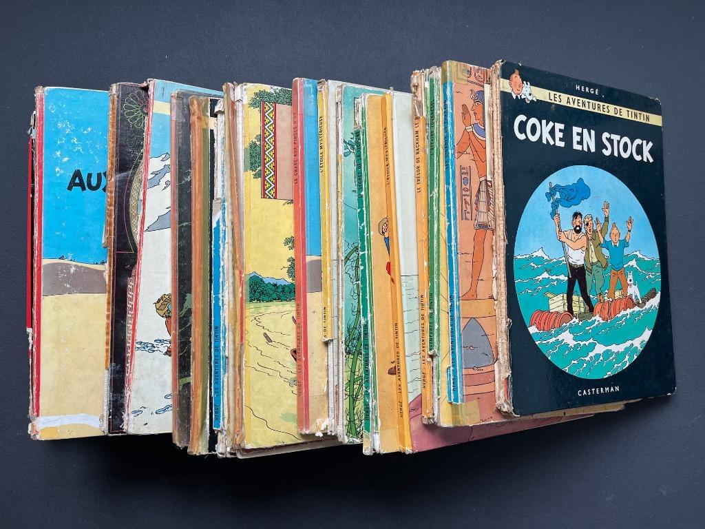20 x TINTIN - Oudere HC Franstalige stripverhalen, Meerdere stripboeken, Ophalen, Gelezen, Herge