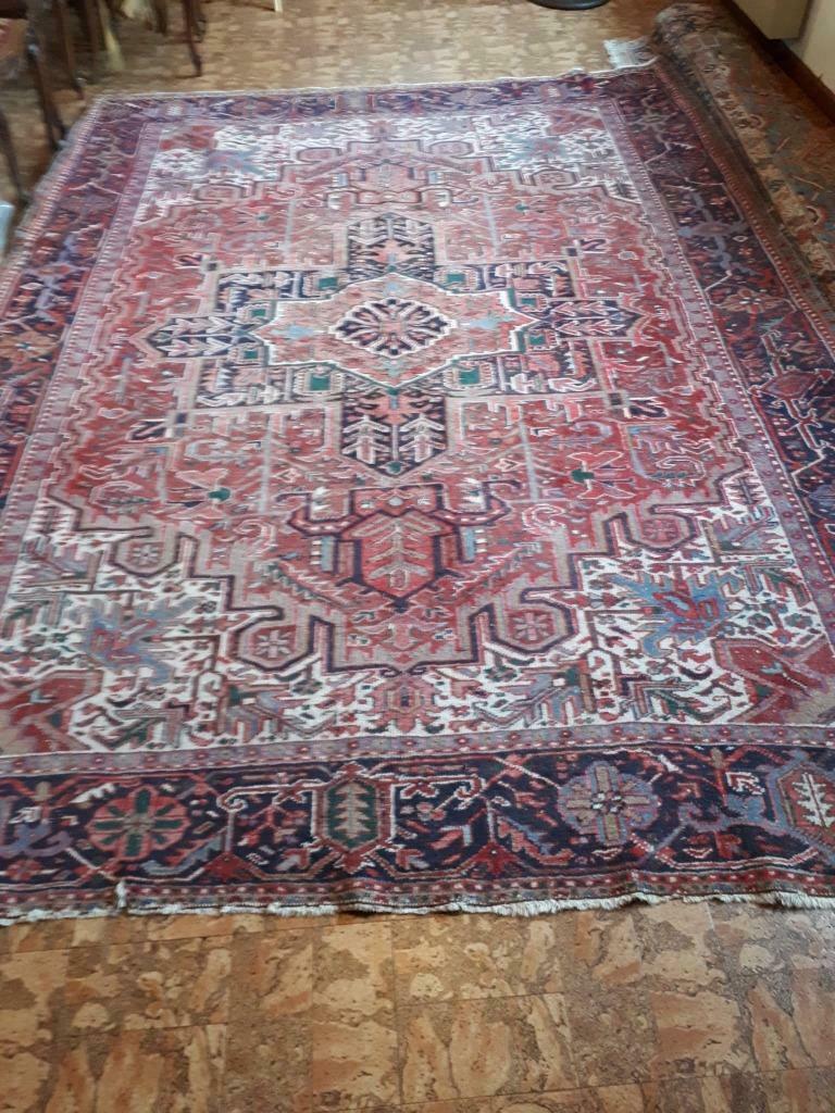 à vendre grand tapis d'orient couleurs chaudes, Maison & Meubles, 200 cm ou plus, 200 cm ou plus, Bleu, Enlèvement