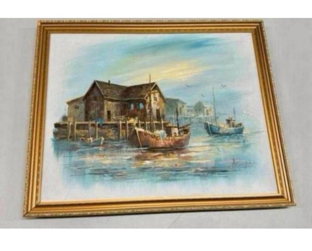 ALAN J. SIMPSON 1941-07 Gesigneerd olie-schilderij kunst art, Ophalen of Verzenden