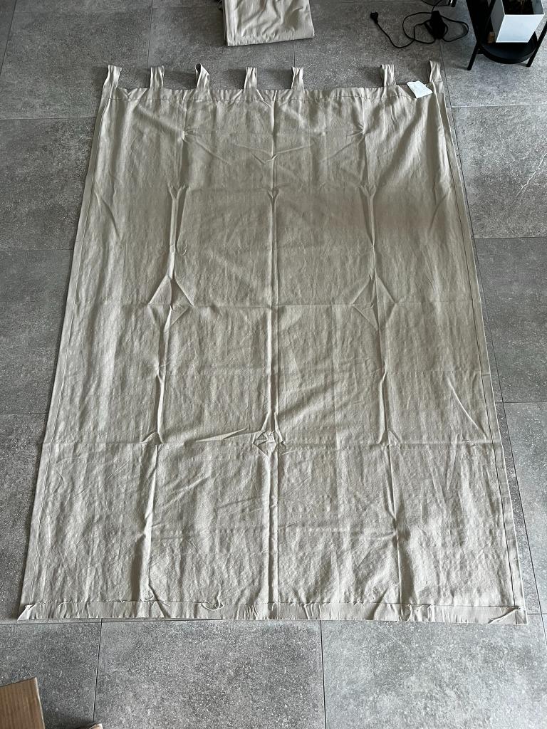 IKEA verduisterend gordijn met roede, Ophalen, Crème, Gebruikt, 200 cm of meer